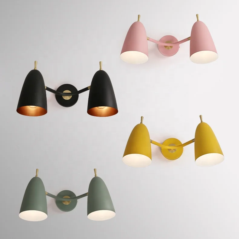 Wholesale simple single double arms heads gooseneck indoor bedside wall reading lamp