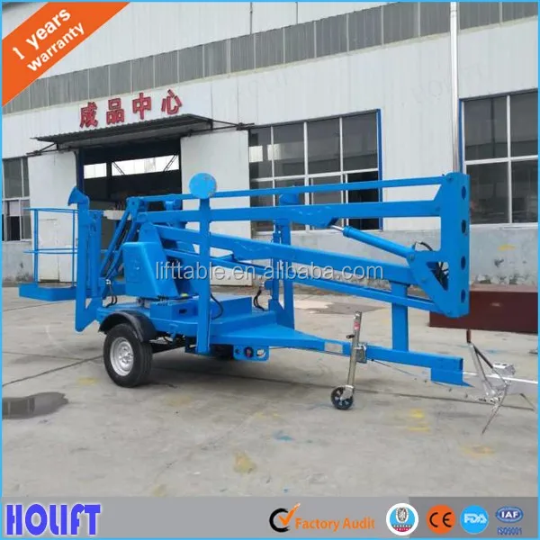 New design 12m lifting height mobile pickup truck boom lift/vehicle mounted boom lift table