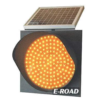 300mm Solar Traffic Yellow Flash Warning Light