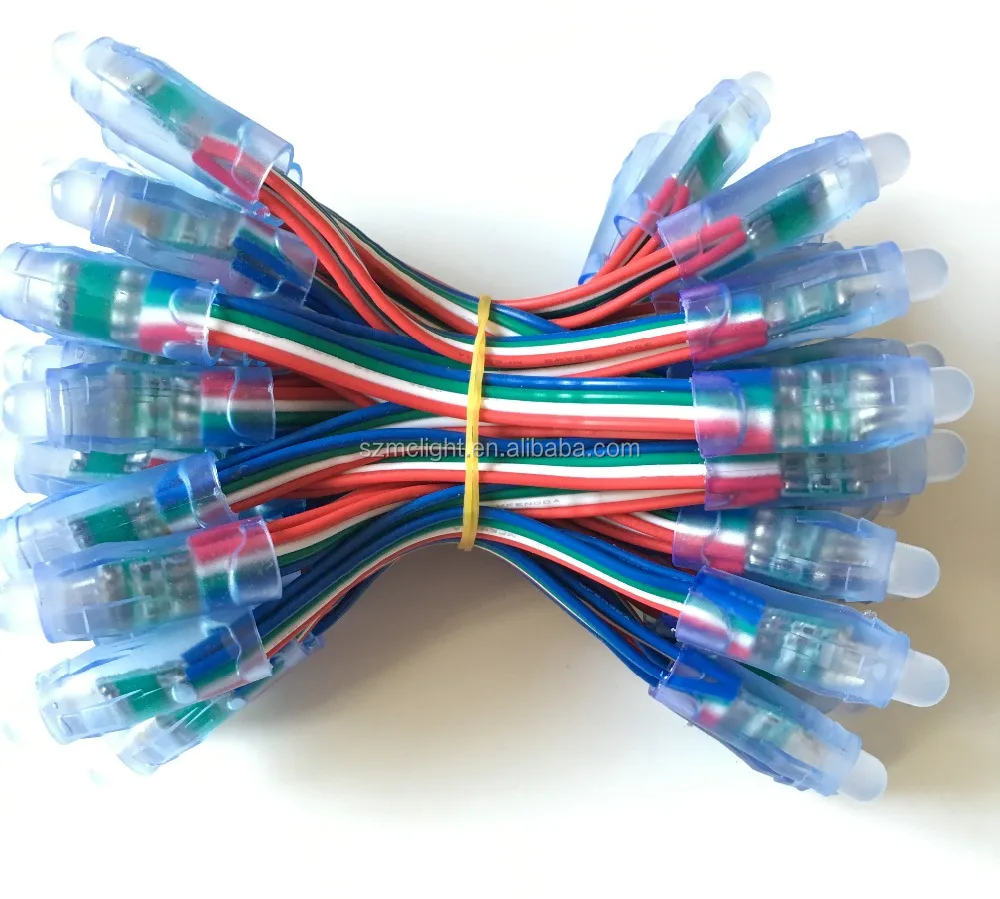 waterproof rgb led light punching hole 12mm f8 led