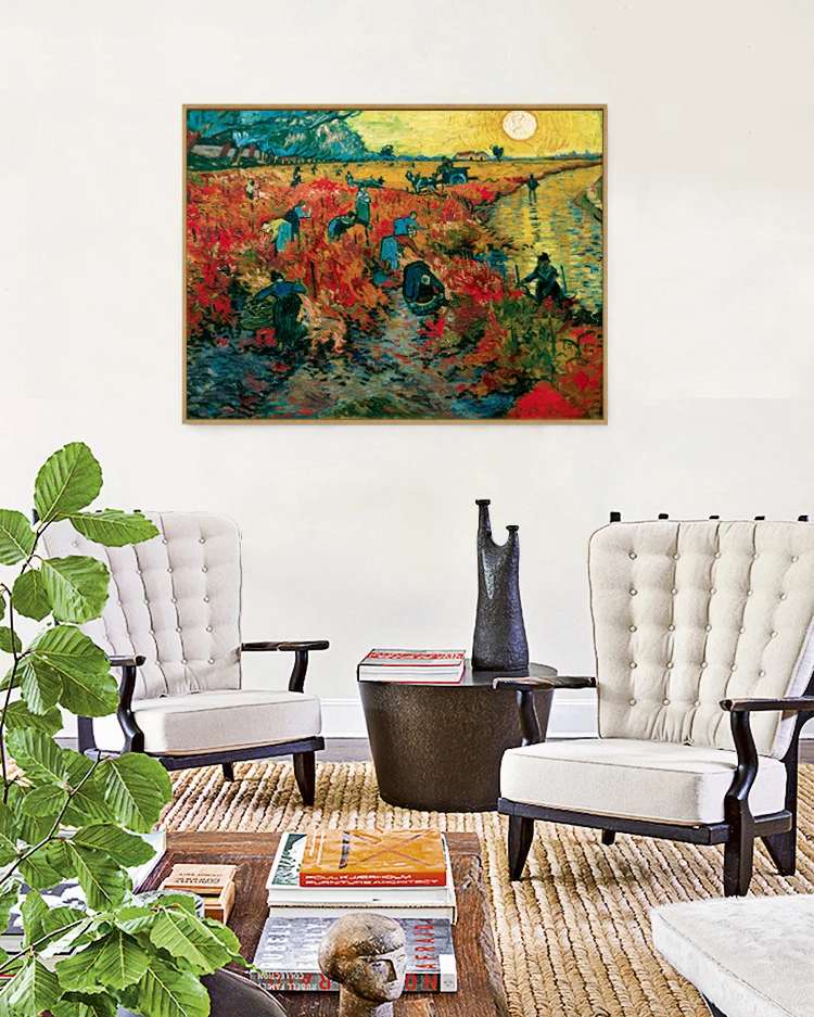 Vincent van Gogh  starry night 3 panels Scenery canvas painting landscape picture vintage poster home decorative art modern art