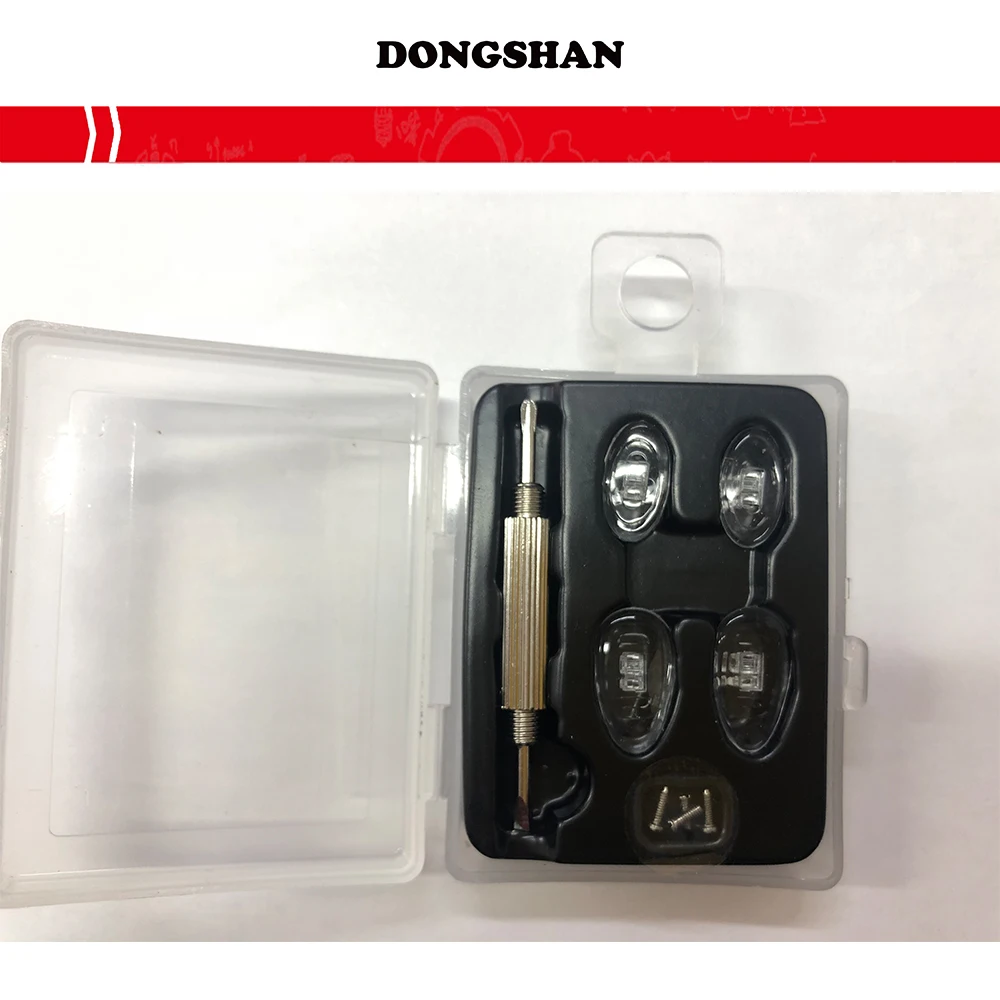 Оптовая продажа, высококачественные переносные силиконовые носоупоры, комплект для ремонта очков