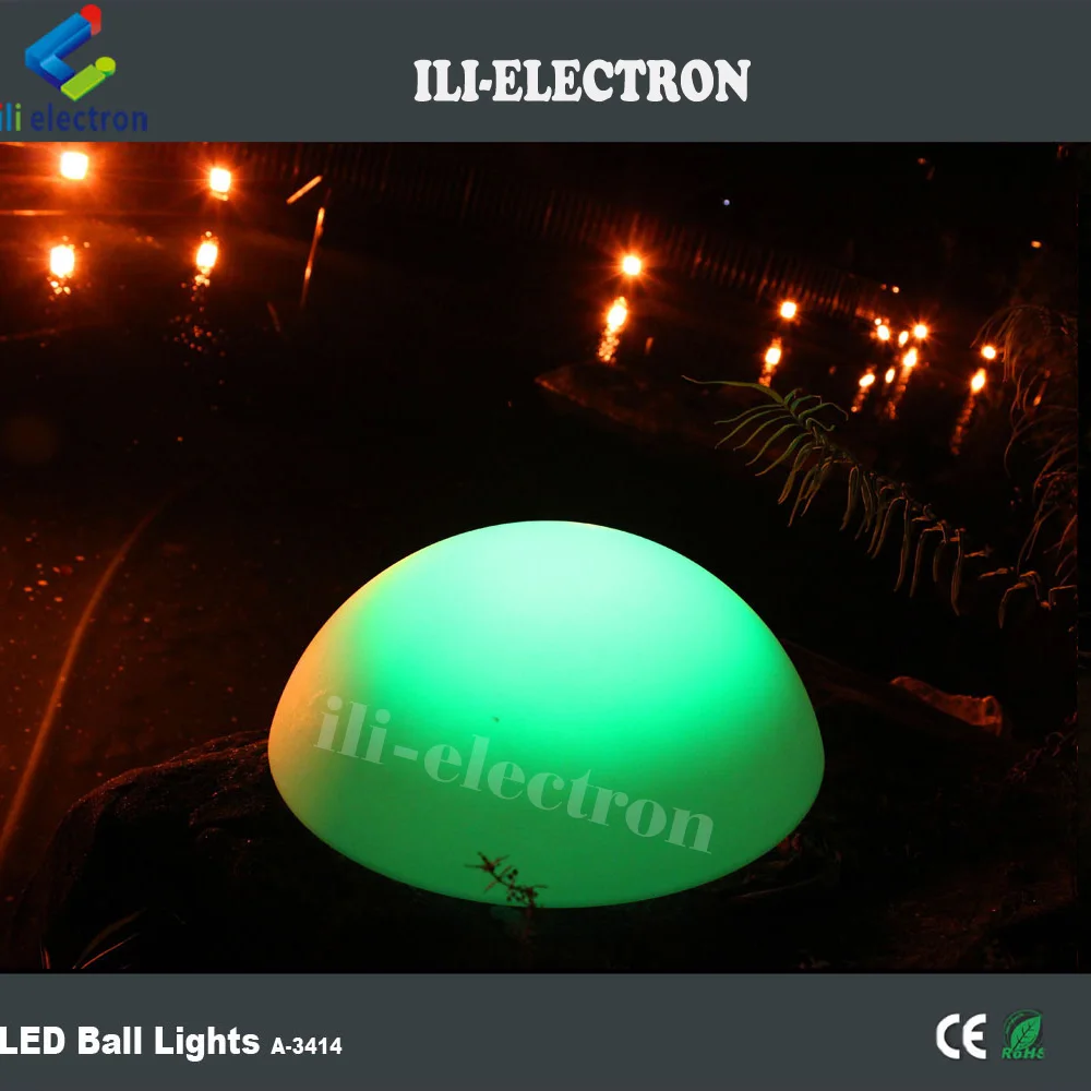Garden decor plastic led half sphere lights