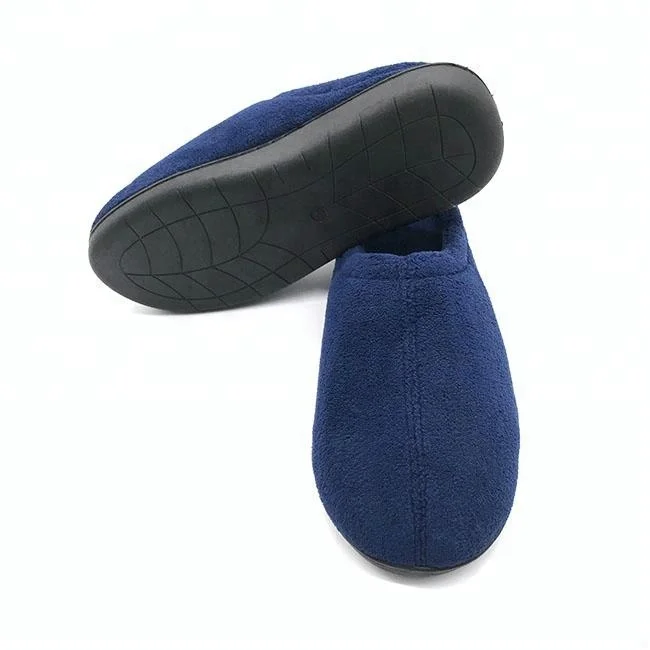 Relax Navy Blue Cooling Gel Slippers Memory Foam Unisex Slippers as seen on TV