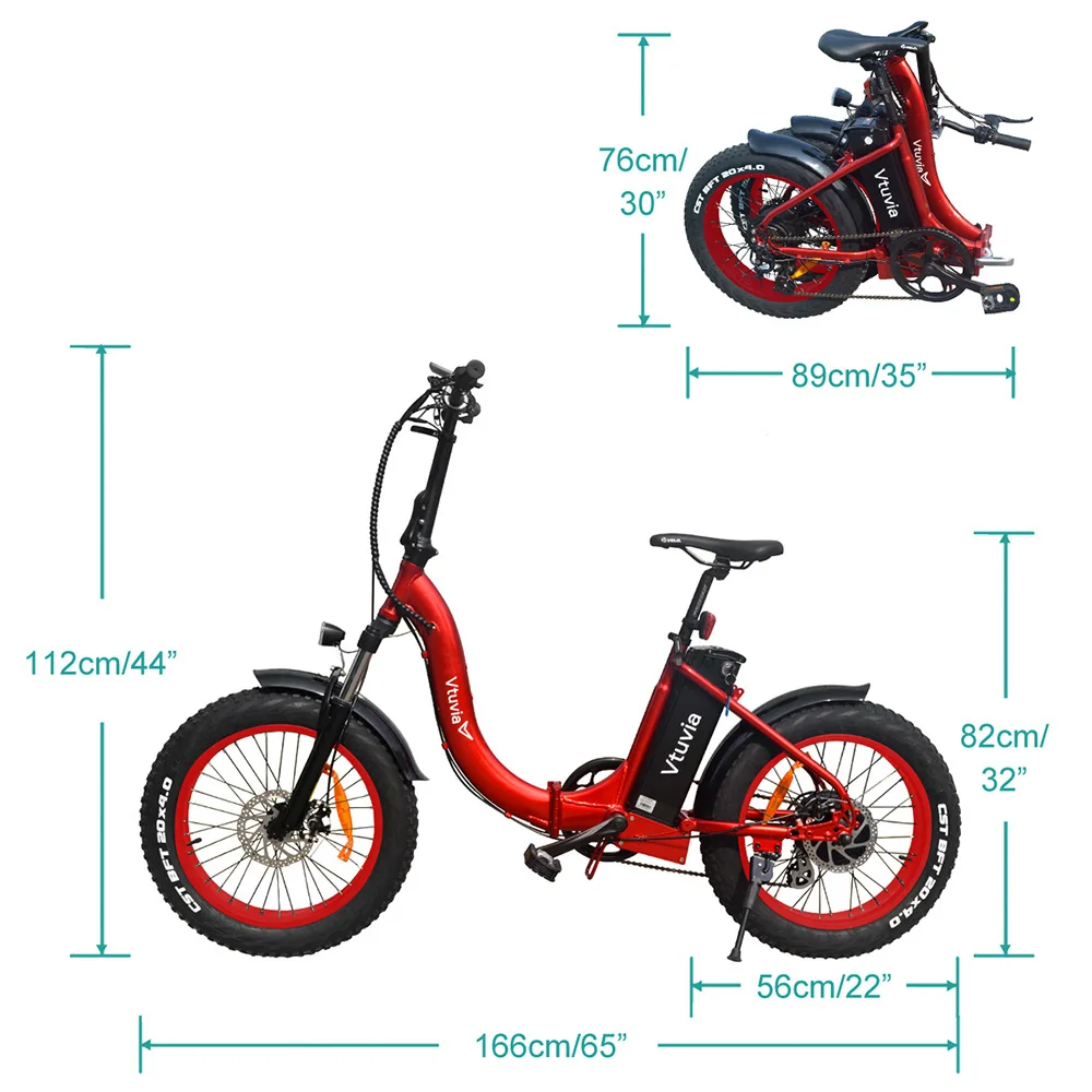 Wholesale 350w 500w 750w folding ebike with 20inch fat tire city road electric bike