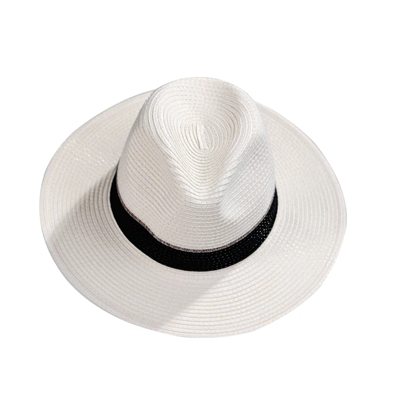 Hot selling Washable And Foldable UV Protect Straw White Panama Hat
