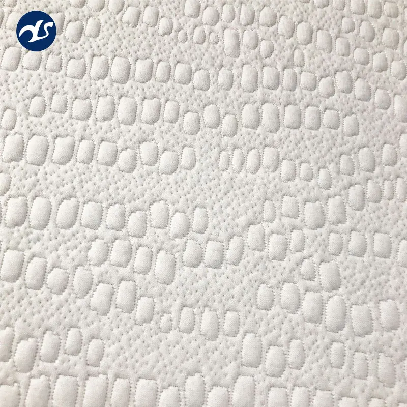 2022 new loook 100% polyester knitted fabric jacquard mattress fabric