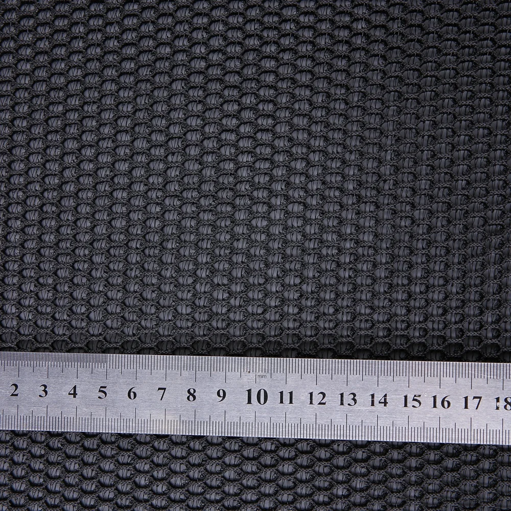 Wholesale 6mm thickness honeycomb mesh black 3d air spacer mesh fabric for tactical armor vest bag application