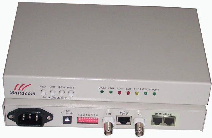 fiber optic G.703 E1 to RS485 converter