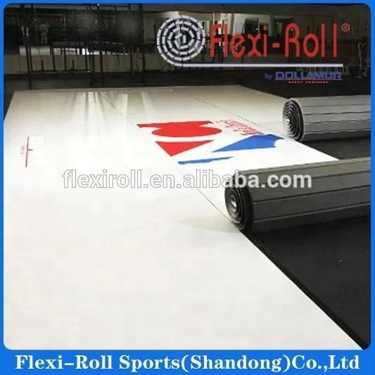 Hot sale Flexi Roll UWW wrestling floor mat/ Dollamur Rolling kickboxing Mat