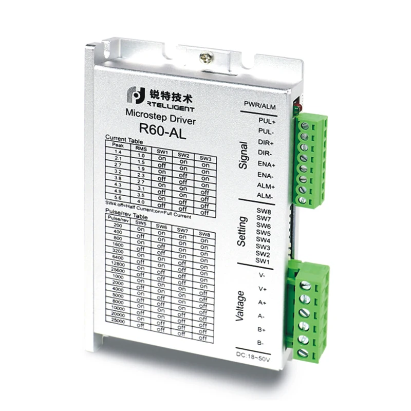 R60-AL 24V-с алюминиевой крышкой, 50В цифровой 2-фазный шаговый привод мотора открытых систем разомкнутой цепи с выходом сигнала тревоги для (Национальная ассоциация владельцев электротехнических 23/24 мотор