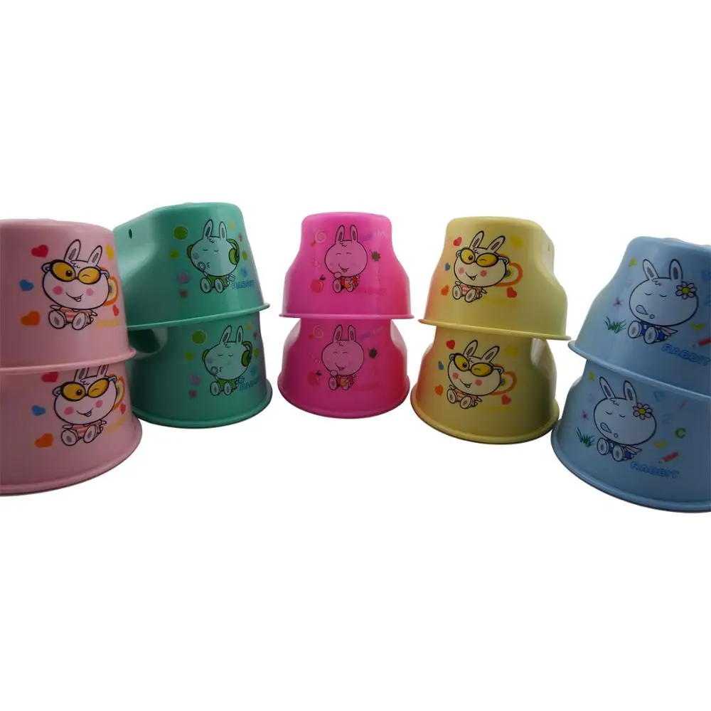 Children outdoor training balance plastic toy sets walking bucket stilts for kids