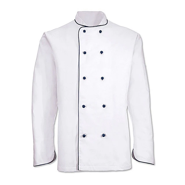 Long Sleeve Restaurant Workwear Kitchen Uniforms Chef Cook Jacket Hotel Bar