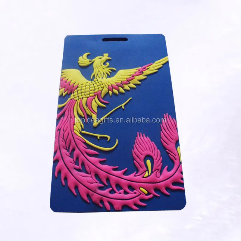 Export cute Tortoise and phoenix animal design zoo souvenir gifts pvc luggage tag suitcase tags bag name card holder