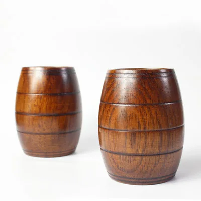 Beer Cup Minimalist Customized Wood Mug Cups & Saucers Wooden Wine Glass High-quality Wholesale Custom Handmade Reusable Wooden