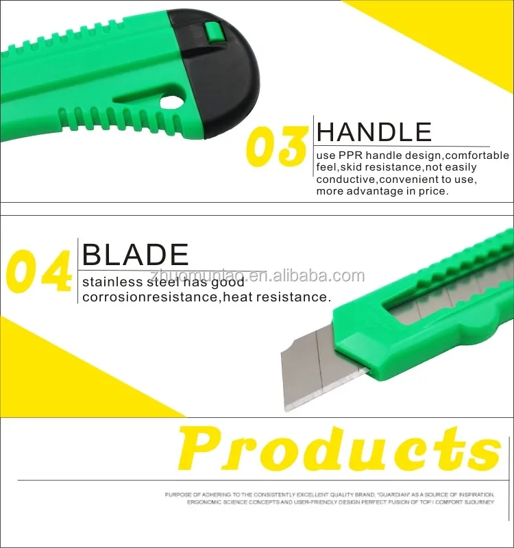 Lockable Pusher 18MM Plastic Cutter Knife Factory