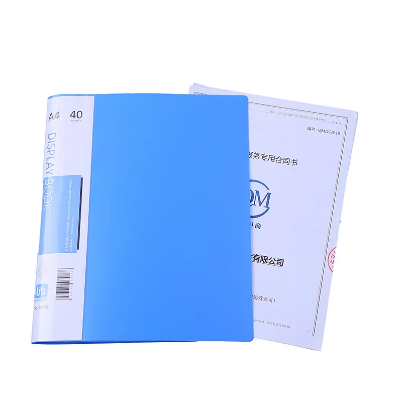 Hot sale pp clear a4 pockets display book office document presentation removable filing folder