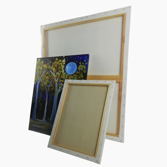 For Acrylic Painting Cotton Canvas with Frame Big Blank Stretched Canvas Carton Customized Logo White Pure Cotton Rectangle 5308