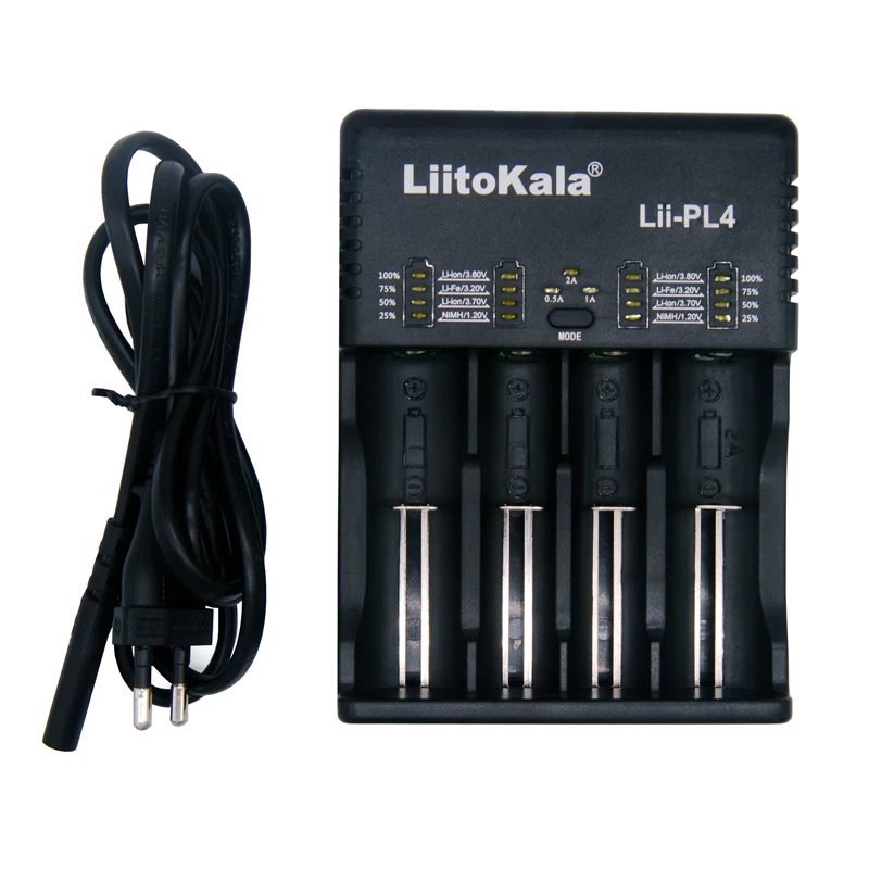 LiitoKala lii-PL4 18650/26650/18350/16340/18500 Lithium Battery 1.2V / 3.2V / 3.7V / 3.8V / AA / AAA NiMH 110-220V DC Charger