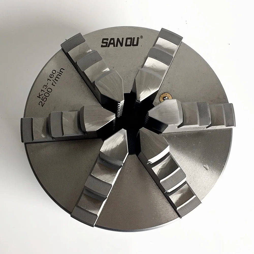 K13-160 шесть челюсти само-центрирующий патрон токарного станка SANOU ручная работа 6-Щековая патроны токарные для самостоятельной сборки мини токарные станки