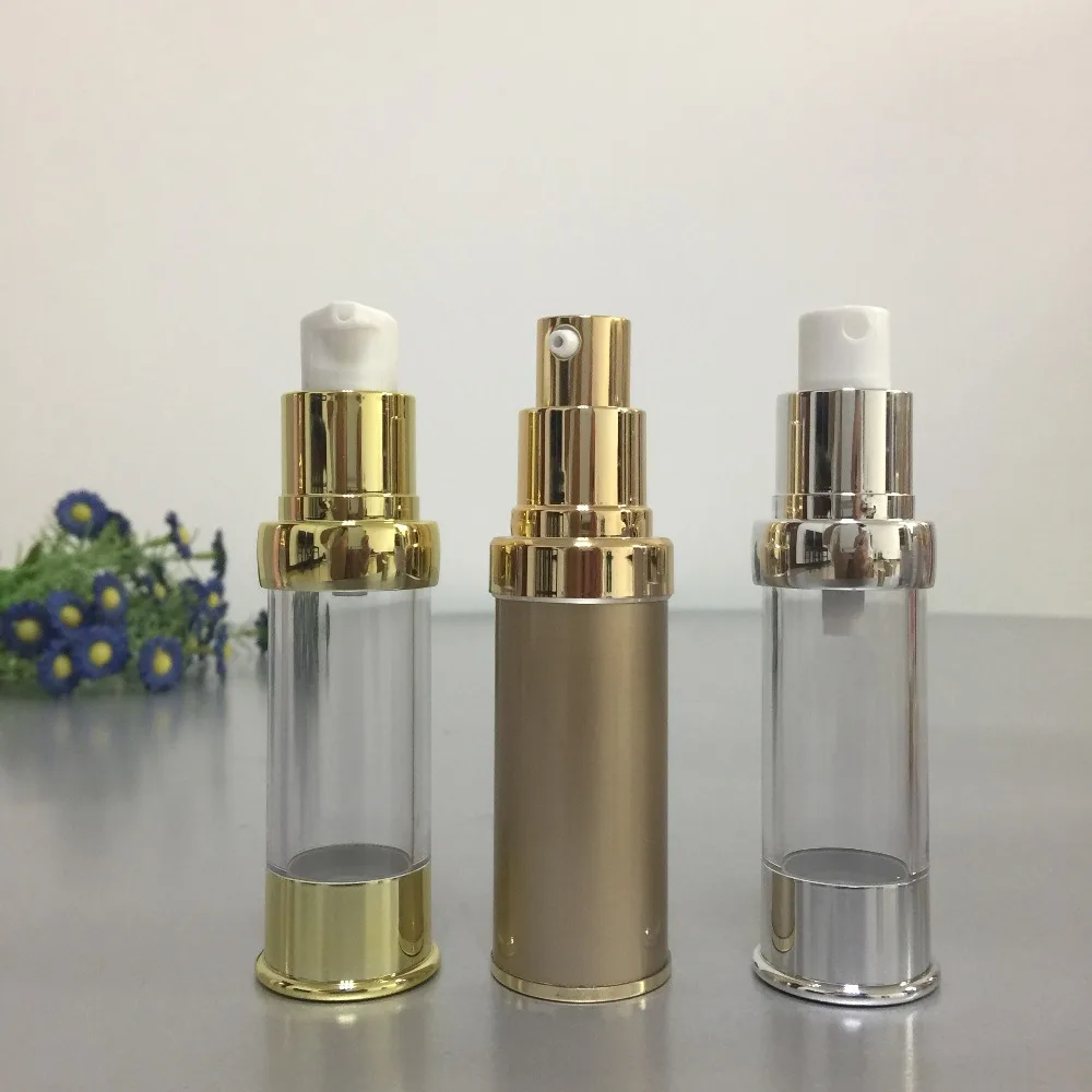 Новый блестящий золото серебро цвет античная Наборы пустой роскошь сжатие 30 мл 10 мл 60 мл 50 мл акриловая крем бутылки