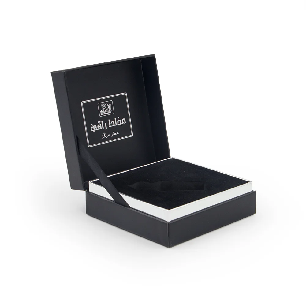 Beautiful Gift Perfume Paper Box Packaging With Hot Stamping , White Black Red