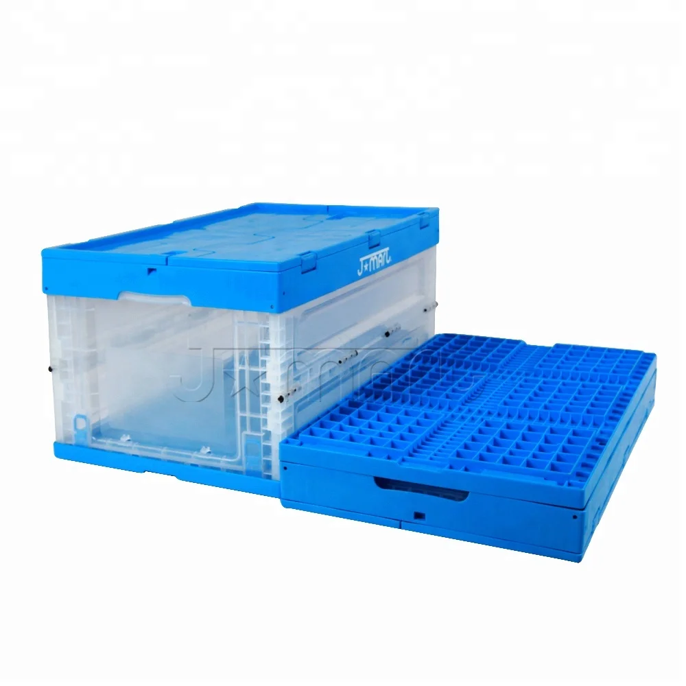 Stackable Foldable Basket Collapsible Storage Box With Lid