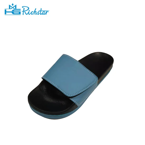 
PU ladies slipper design with hook and loop on the upper 