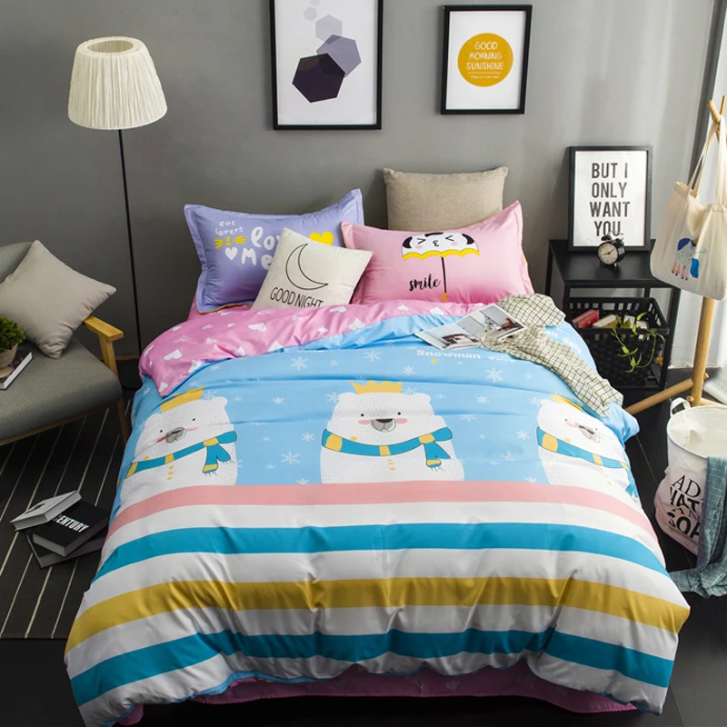 
Quilted Sheet Wholesale Cheap American Turkish Style Kids Custom 100 % Polyester Fabric Linen Bedspread , Duvet Cover Set 