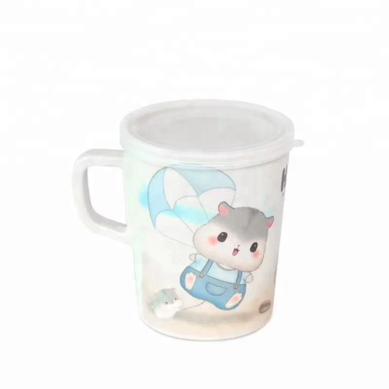 Новая дизайнерская Детская кружка из бамбукового волокна, персонализированная кофейная чашка с крышкой