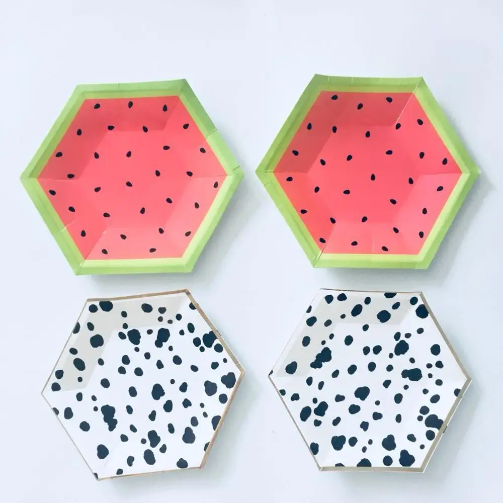 Custom Watermelon Printed Party Disposable Cake Paper Plates