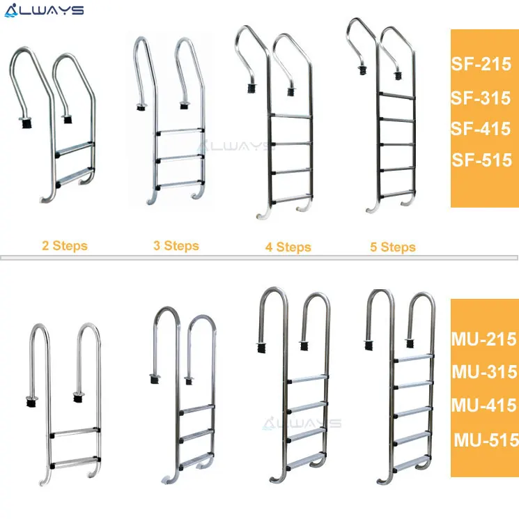 Durable 3 Steps ladder Pool Ladder Stainless Steel Swimming Pool Handrail