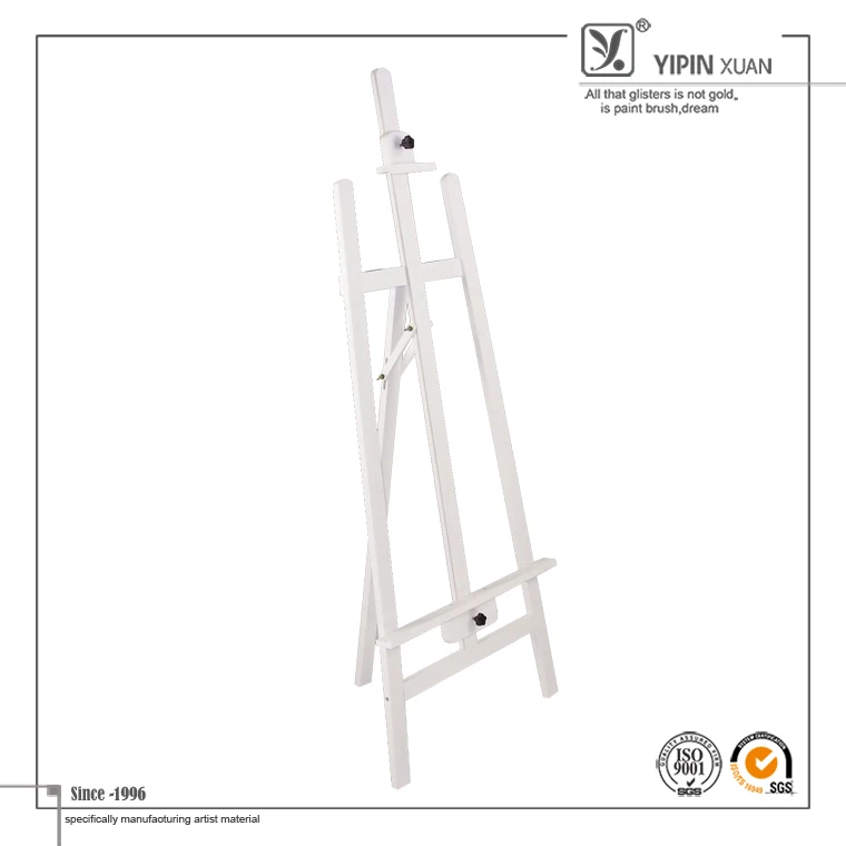 Wholesale High Quality White Color Coated Pine Wood Lyre Artist Easels