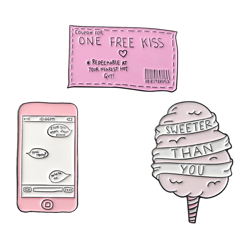 High Quality Custom Pink Color Filled Enamel Lapel Pin for Lovers