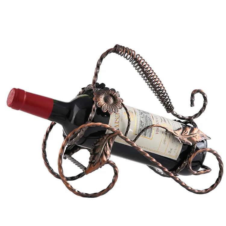 Металл Красный бутылки вина полка дисплея на стенде стойки для супермаркета