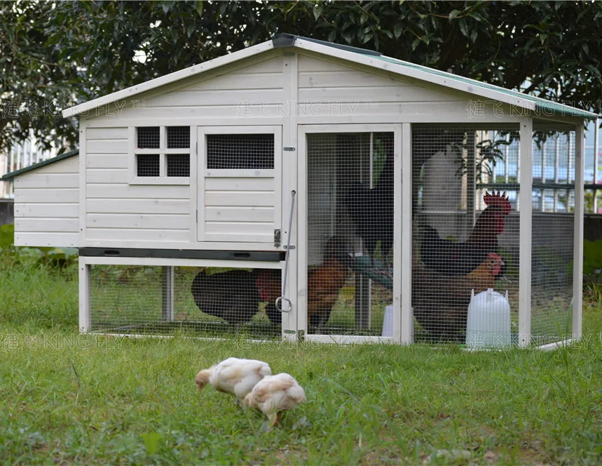 CC033 Hot Sell 8FT Outdoor Wooden Chicken Cage