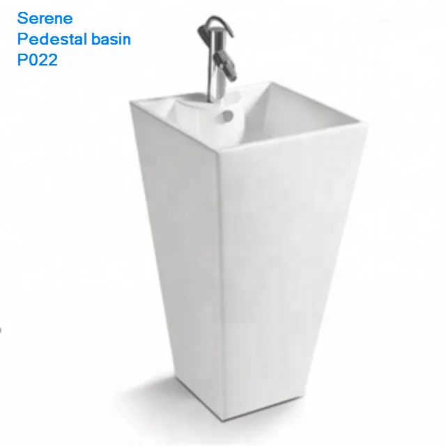 square artificial stone bathroom wash basin lavatory pedestal washing sink