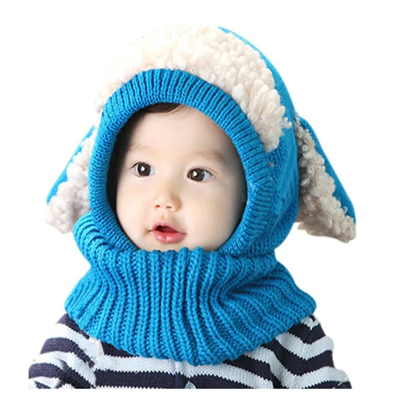Cheap Price Plush Cute Winter Warm Kids Cap Children Hats Baby Knitted Wool Hat