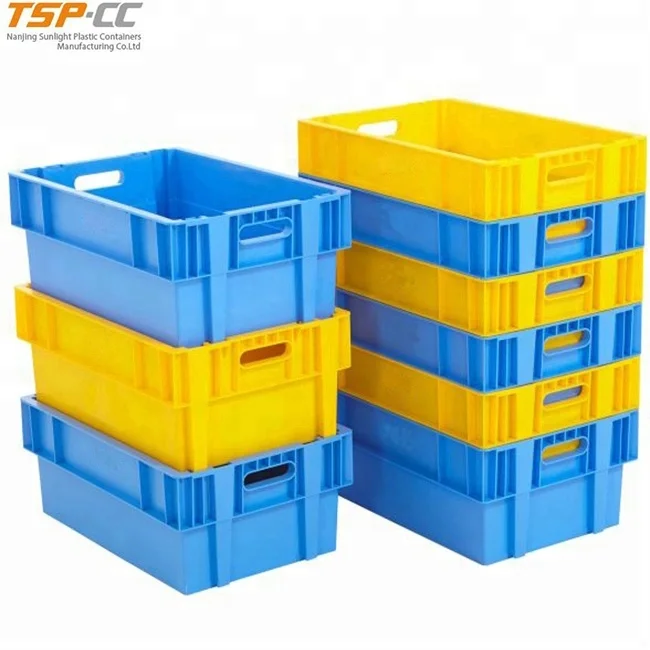 Сверхпрочные Твердые складывающиеся в стопку пластиковые логистической одежды ящики для хранения для фруктов