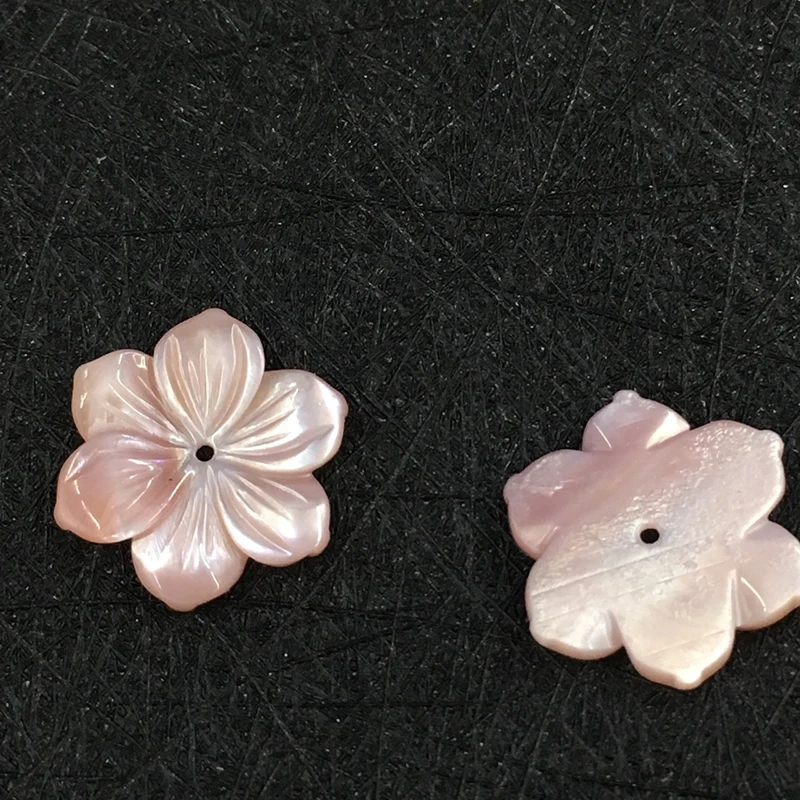 16MM smooth peach blossom flower mother of pearl shell pink sea shell gifts petal craft for hairpin decoration