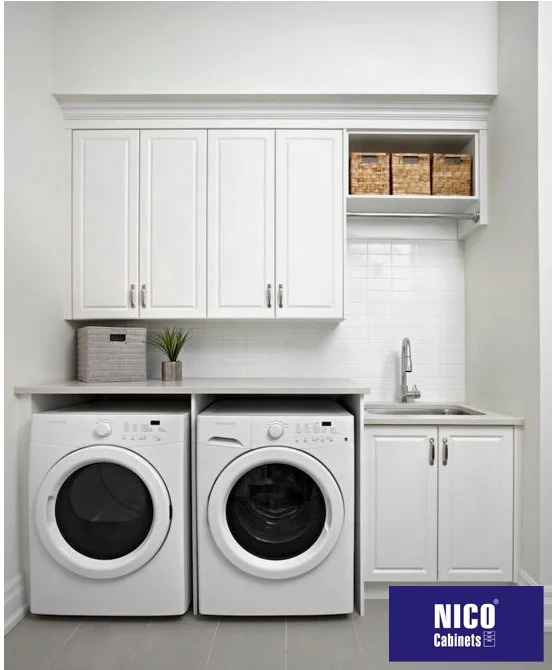NICOCABINET Modern Bathroom Laundry Washing Machine Cabinet