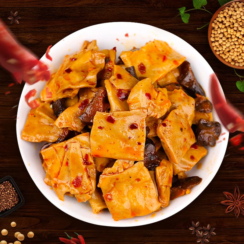 
Soybean Shiitake Mushroom 1000g Chinese Snack Food Dried Tofu Flavor 