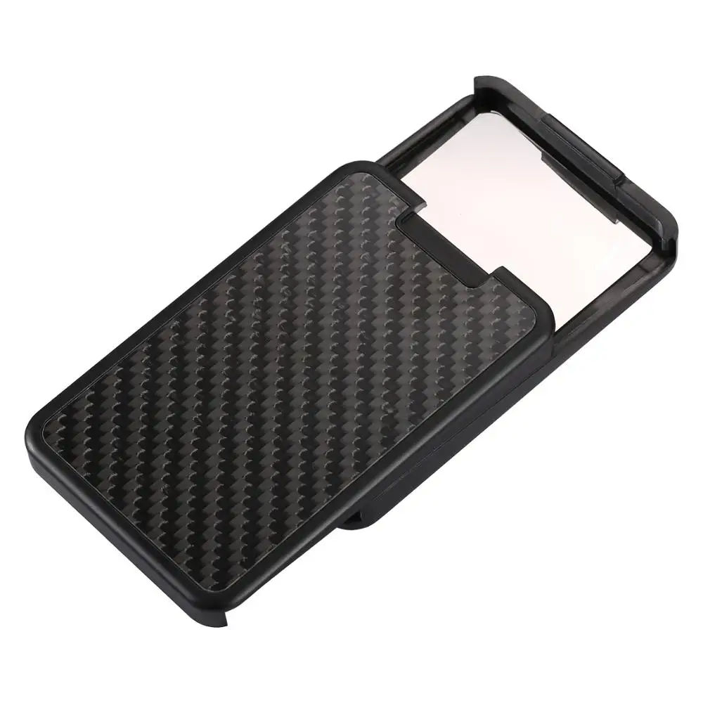 Wholesale carbon fiber plastic credit card holder slide card wallet