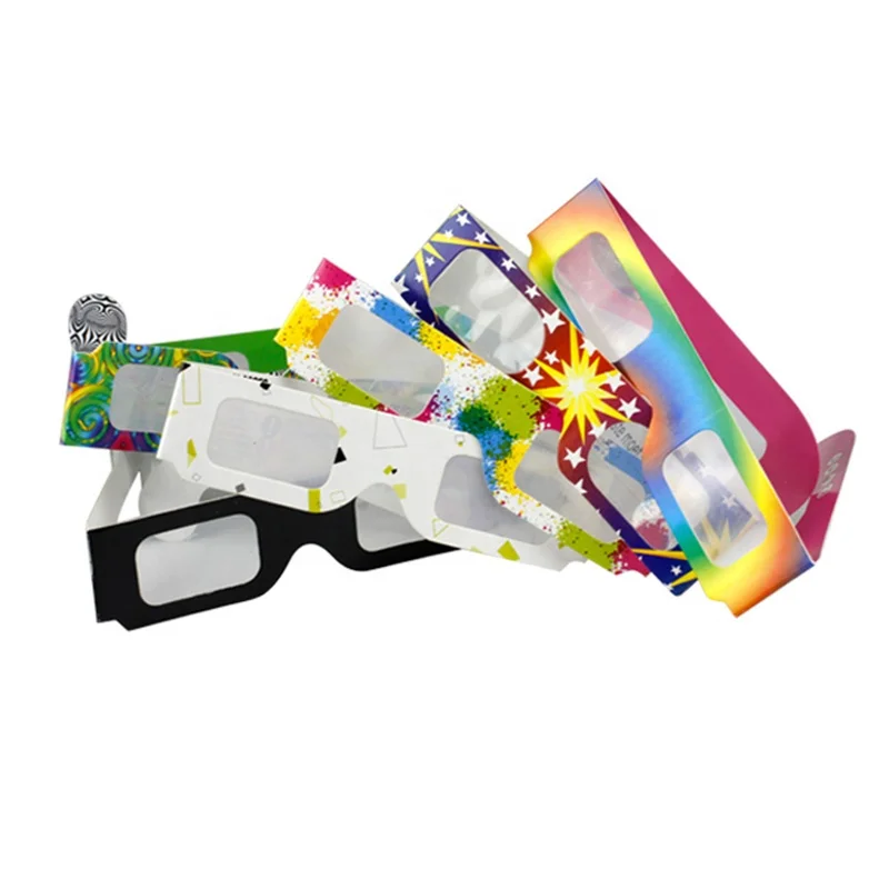 Wholesale Custom Cardboard 3D Paper firework Glasses For Kids