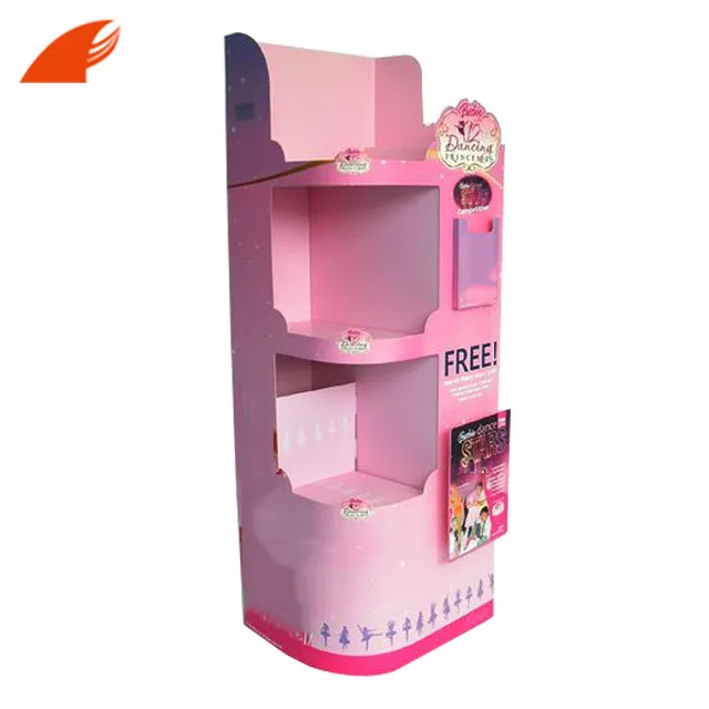 Custom Printing Cardboard Floor Display Rack For Girls Toys/Plush Toys Promotion