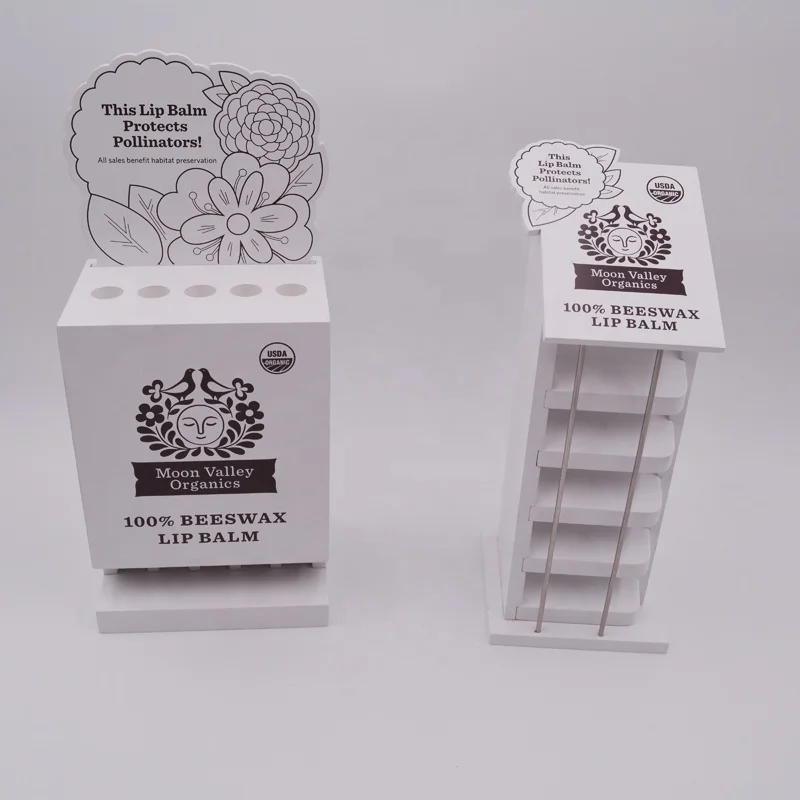 
wooden table top display riser shelf stand for lipstick, lip gloss, eyeliner,eyelash, perfume, nail polish, essential oil 