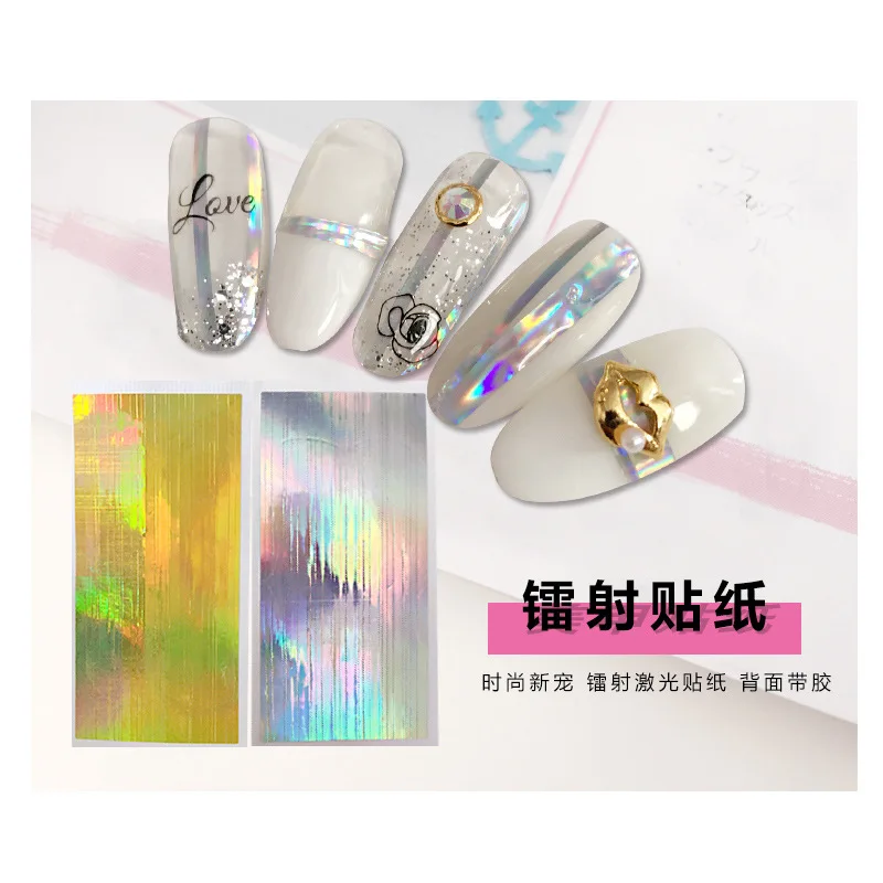 Factory OEM Gold Butterfly Anime Nail Sticker Nails made in China