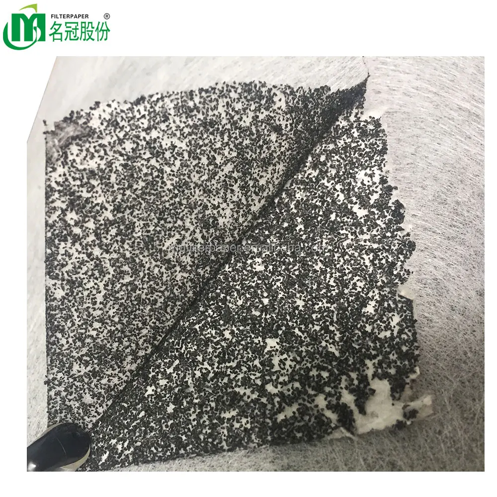 0.3 micron HEPA activated carbon laminated air filter media for car cabin air purification