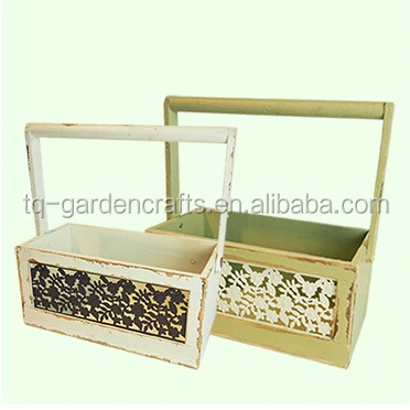 
Hot Selling Wooden Antique Flower Pots, Flower Boxes,Plant Pot Rack 