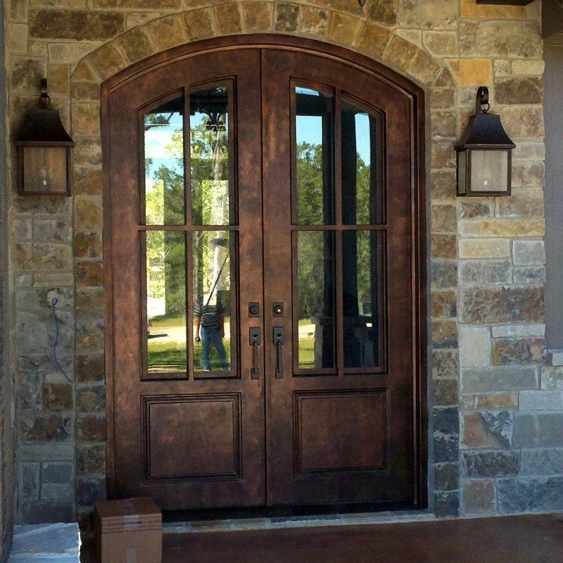 wrought iron security steel doors glass